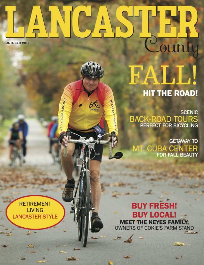Cycling Lancaster County Magazine Cover Jordan Bush Photography